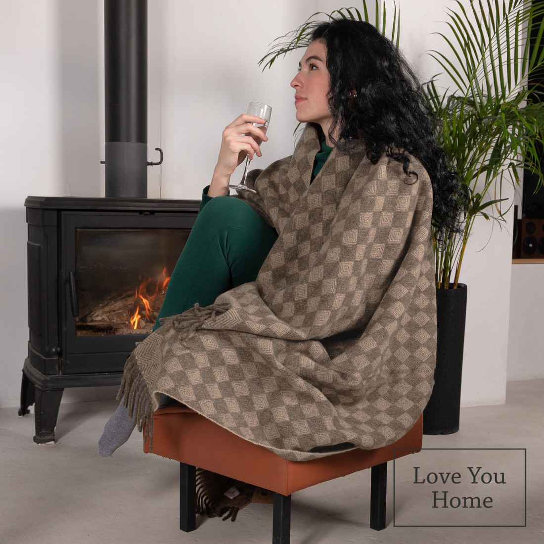 Plaid van zuivere scheerwol met ruitenpatroon · 4