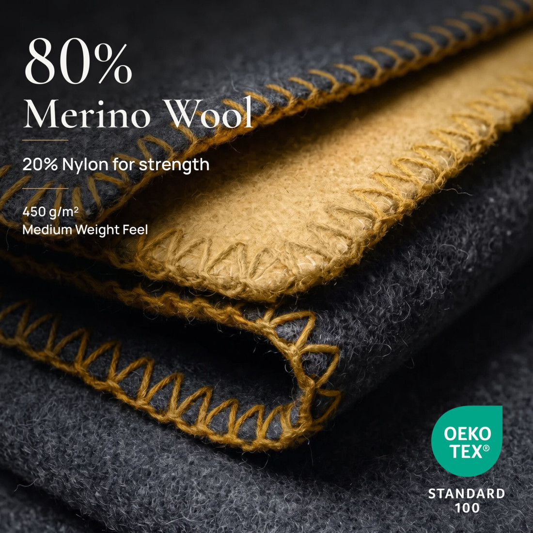 Plaid van 80% merinowol · 3