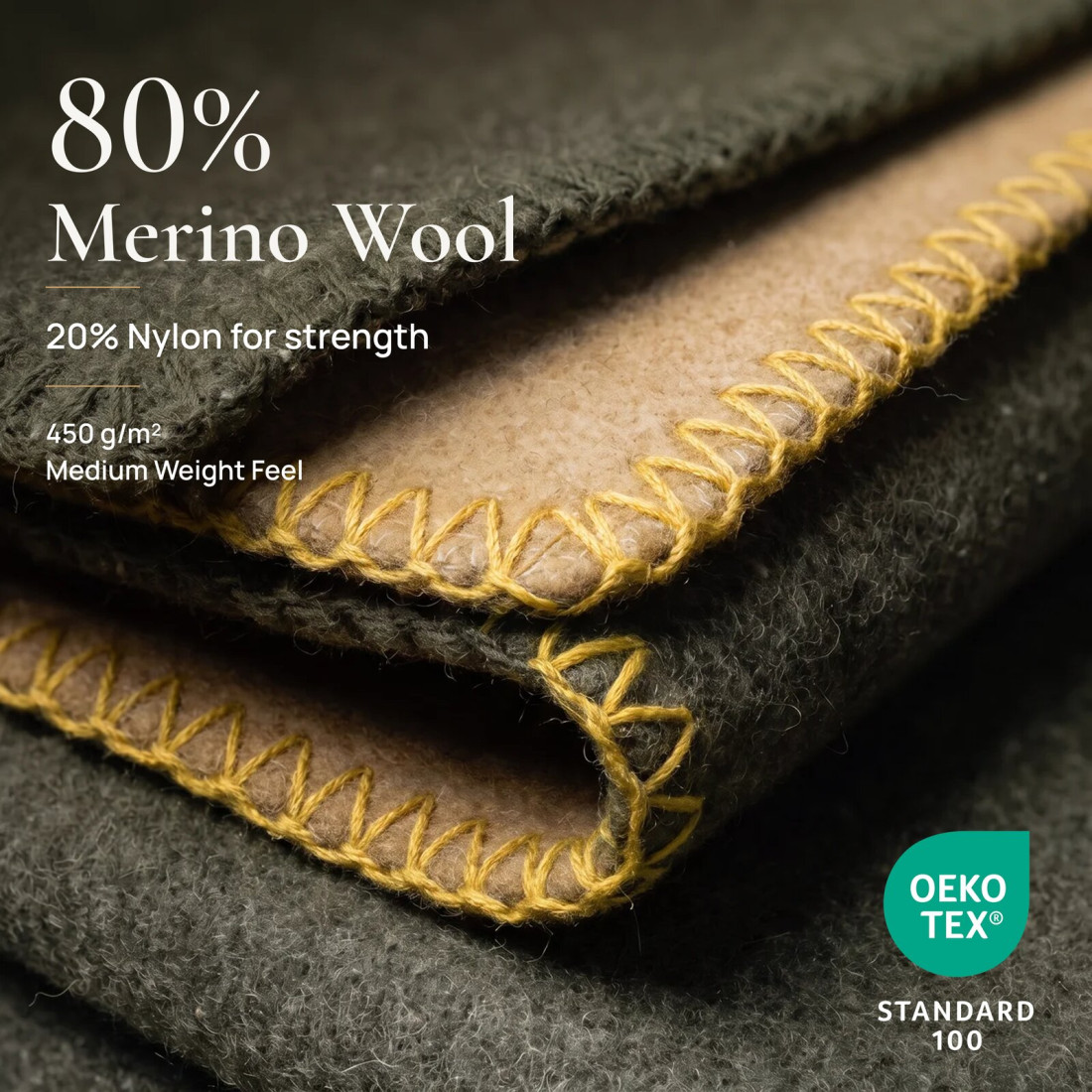Plaid van 80% merinowol · 3