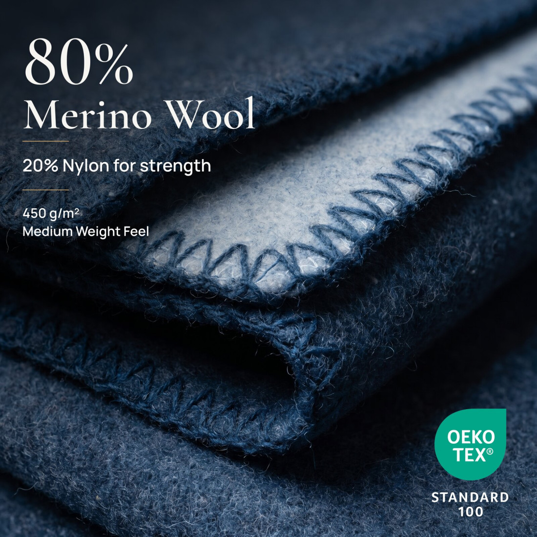 Plaid van 80% merinowol · 3