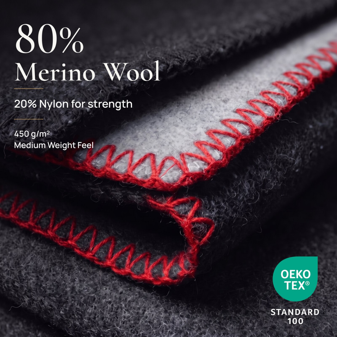 Plaid van 80% merinowol · 3
