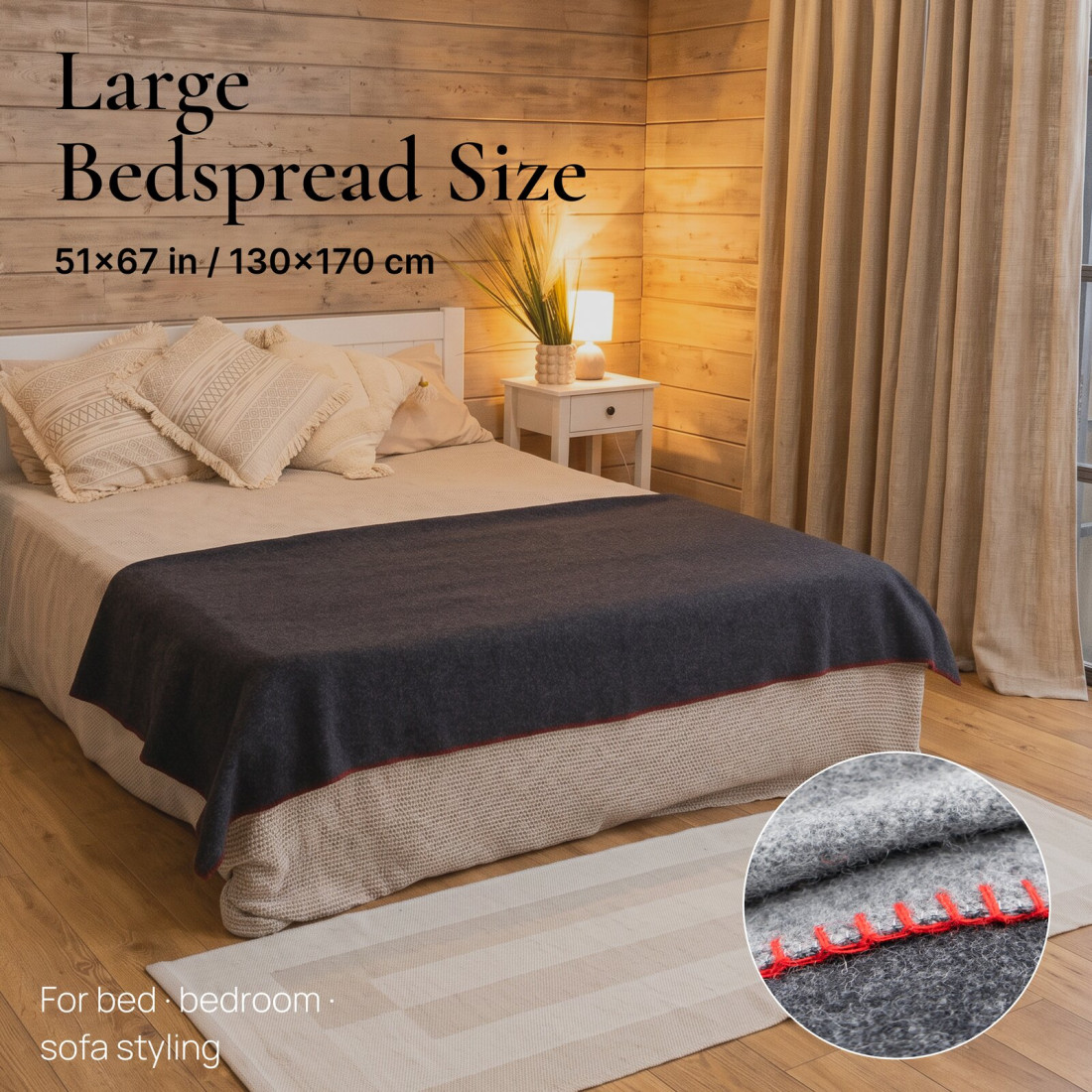Plaid van 80% merinowol · 4