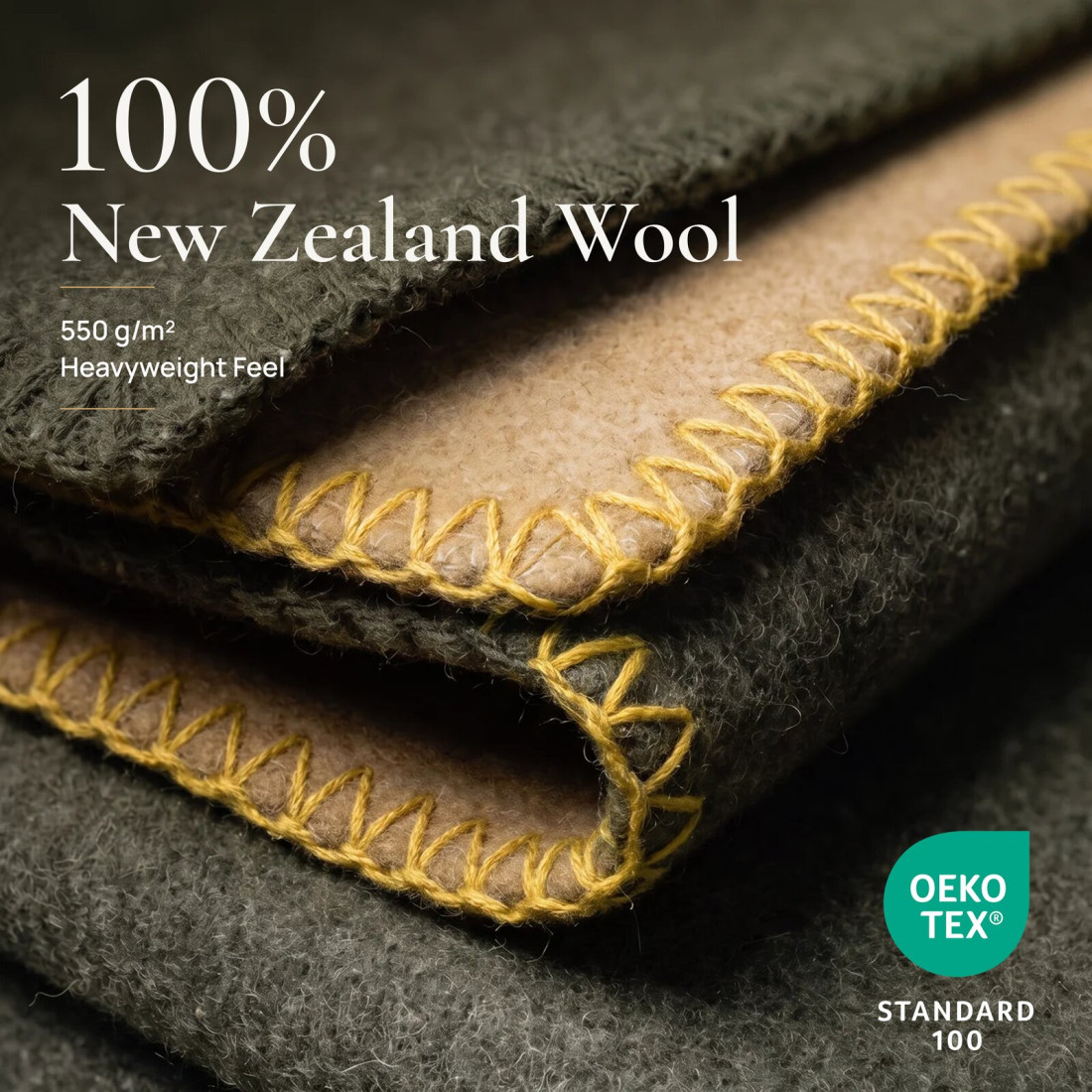 Omkeerbare plaid van 100% wol · 3