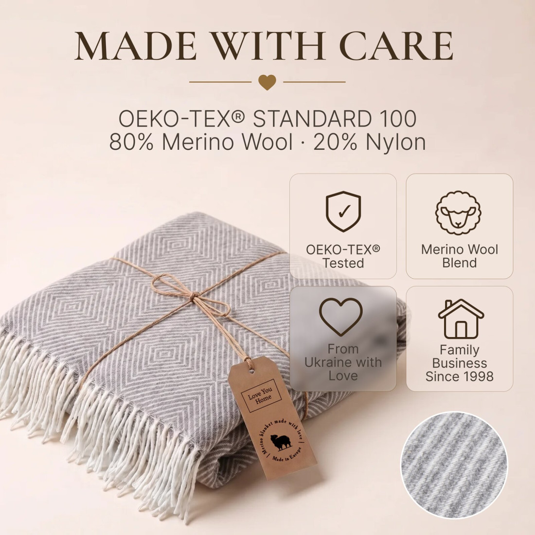 Merino plaid met ruitenpatroon · 10