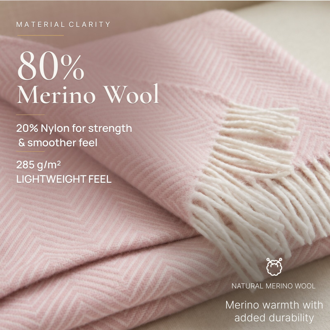 Merino plaid met ruitenpatroon · 2