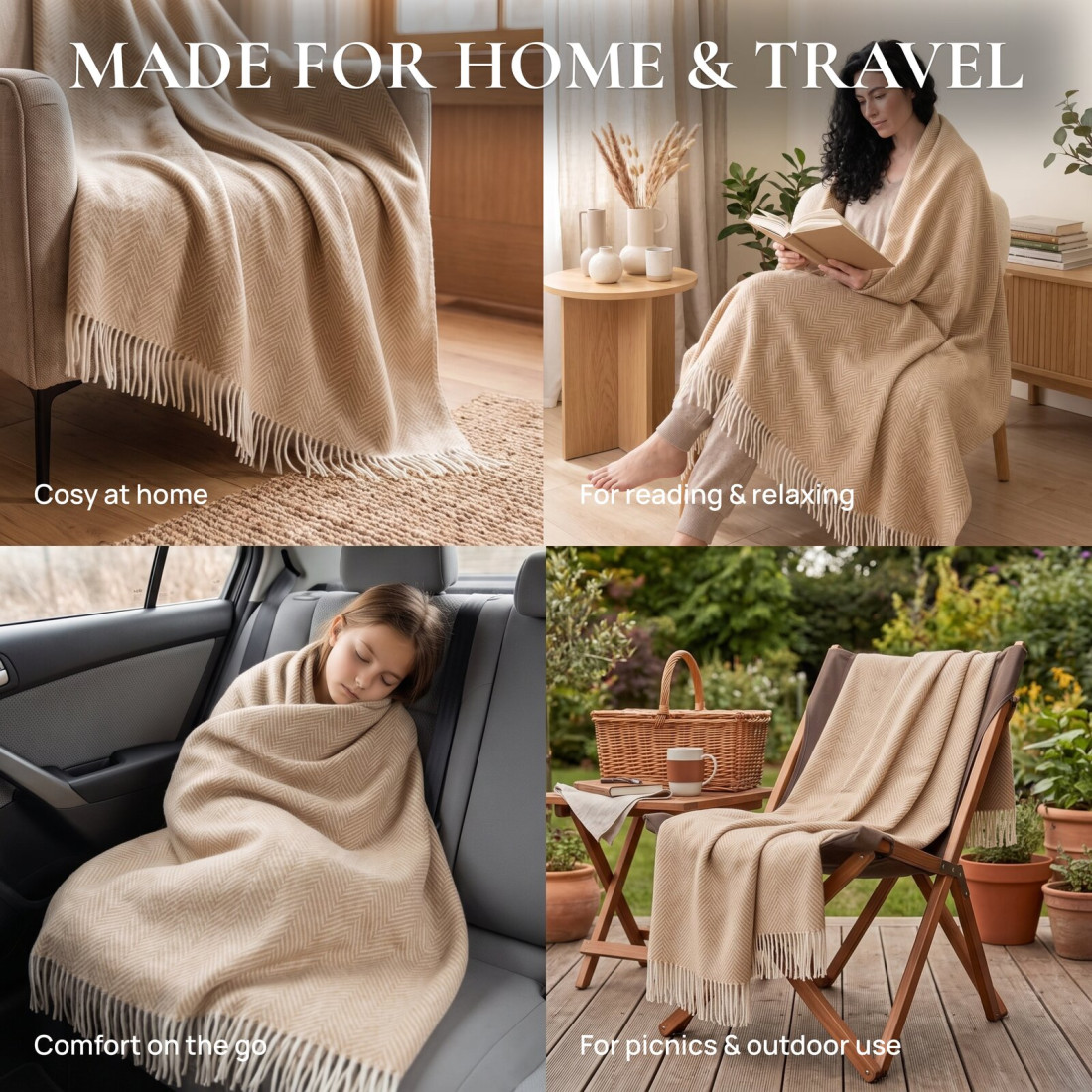 Merino plaid met hoekchevron · 6