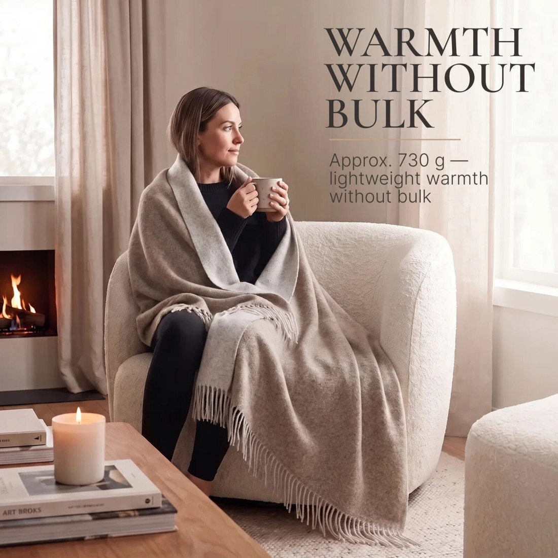 Dubbelzijdige merino plaid · 3