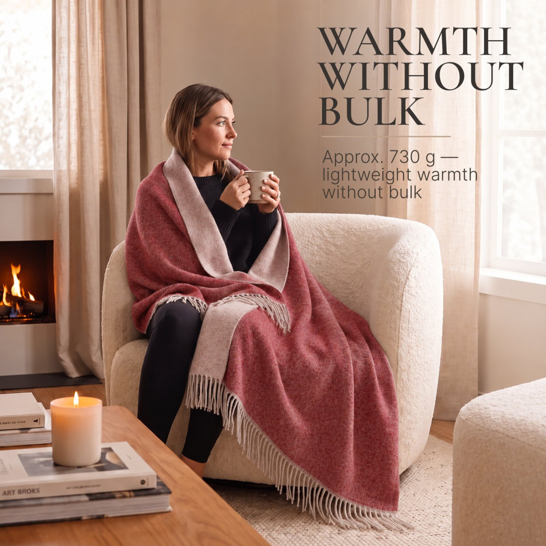 Dubbelzijdige merino plaid · 3