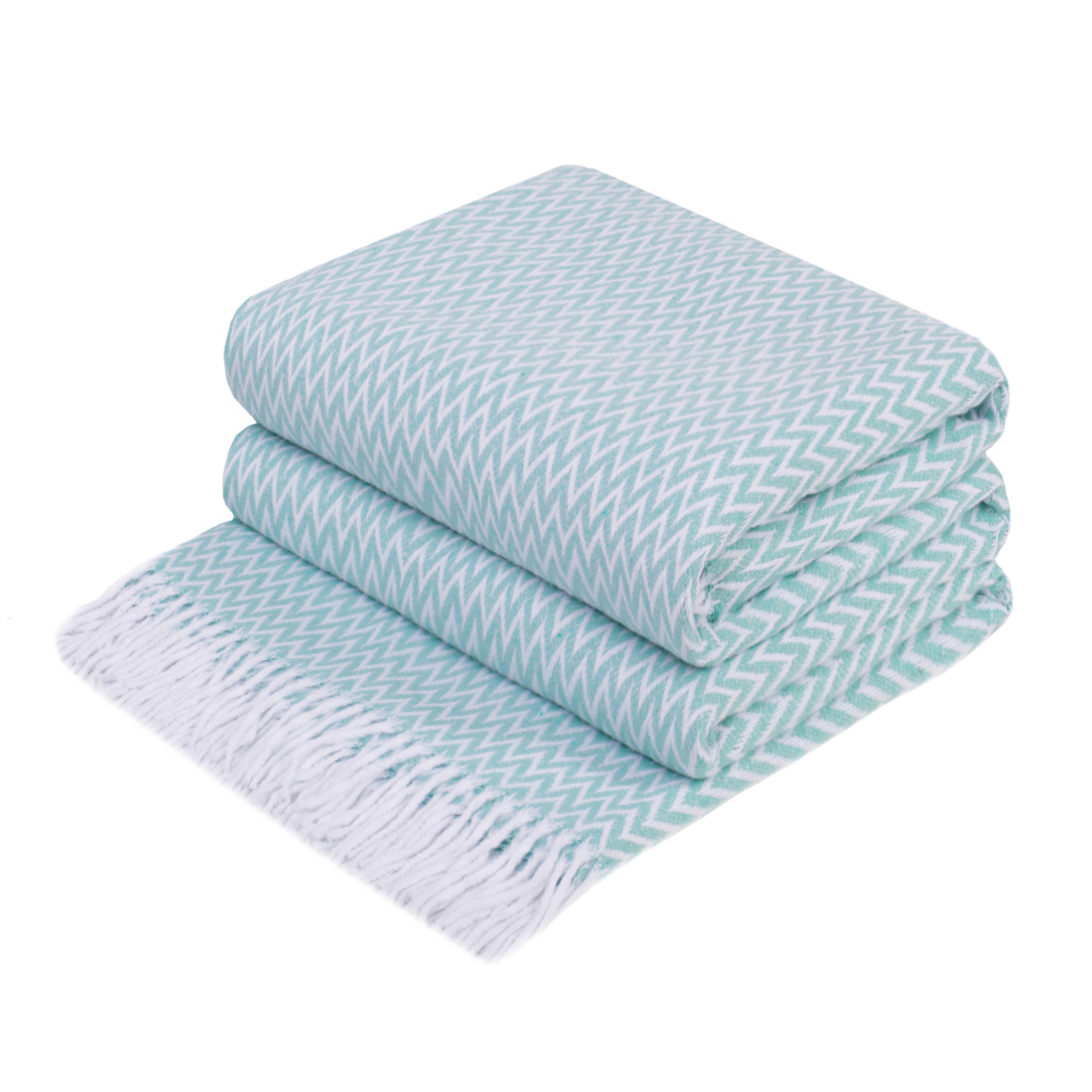 Katoenmix plaid met hoekchevron
