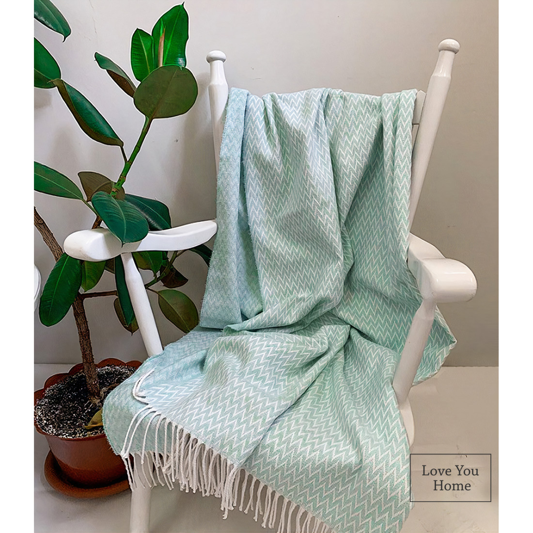 Katoenmix plaid met hoekchevron · 6