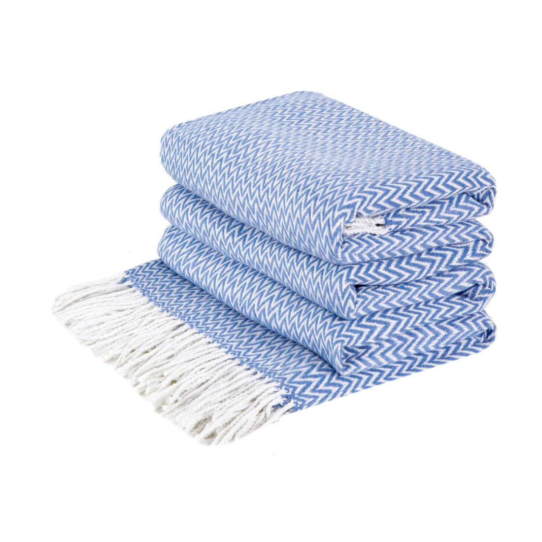 Katoenmix plaid met hoekchevron