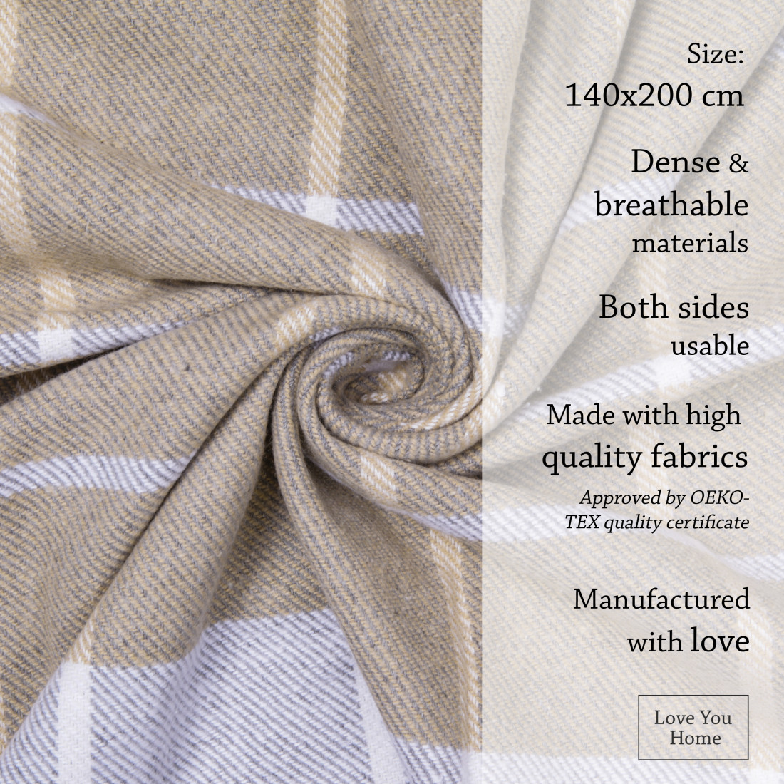 Katoenmix plaid met blokkenpatroon · 4