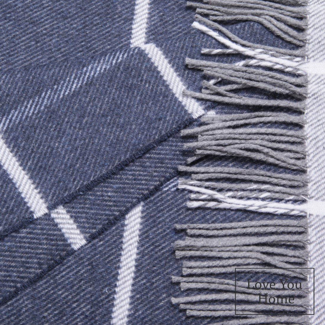 Katoenmix plaid met blokkenpatroon · 2