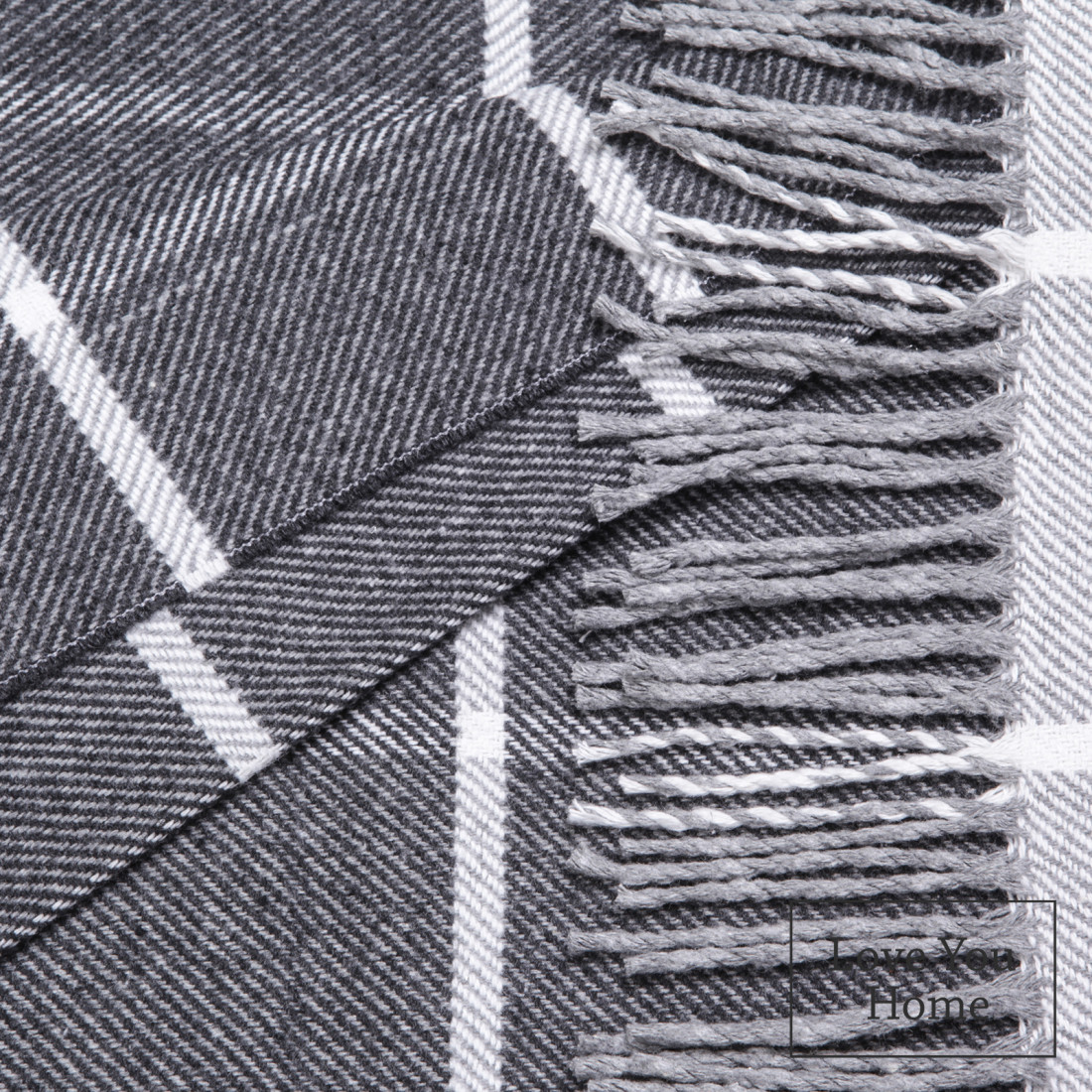 Katoenmix plaid met blokkenpatroon · 2
