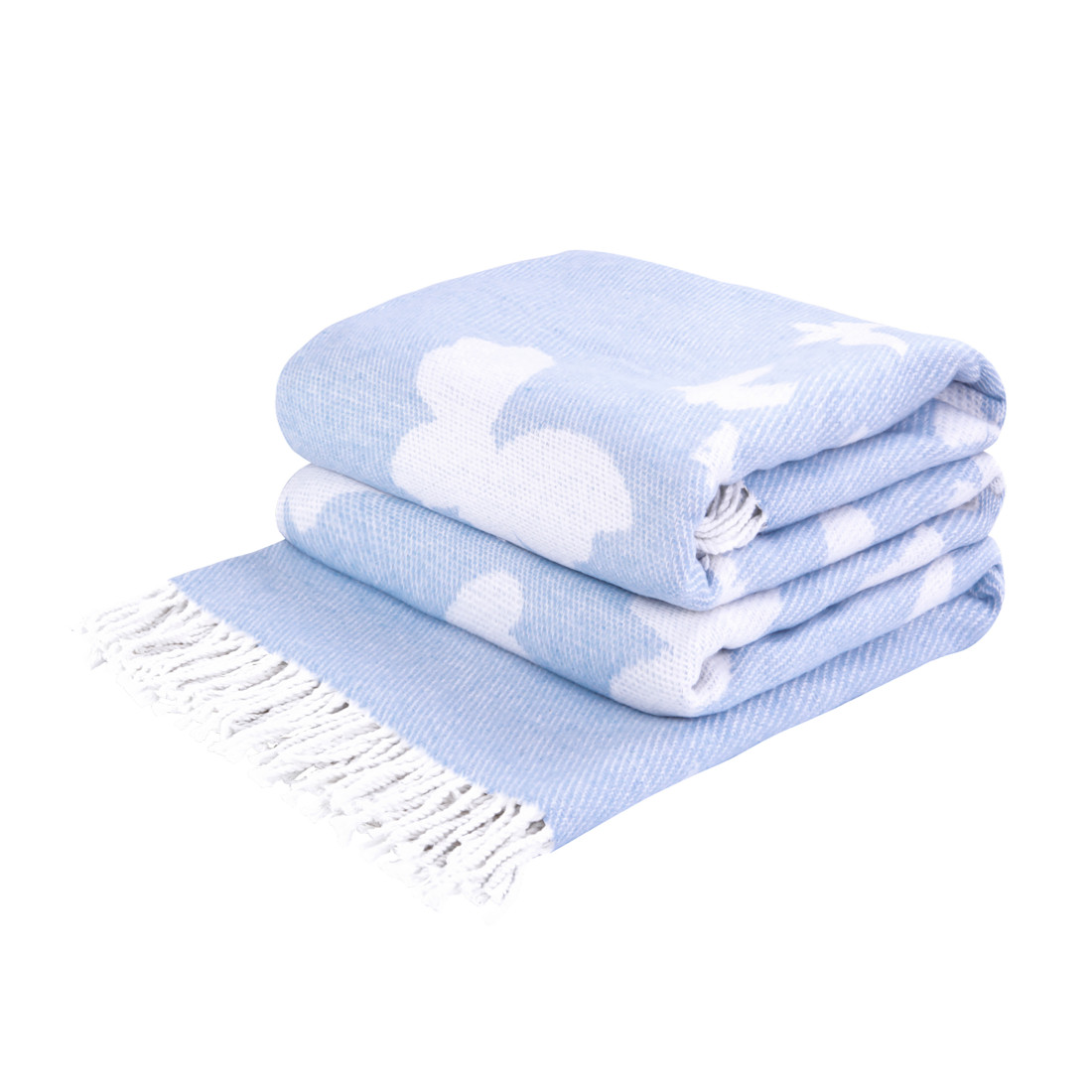 Katoenmix plaid met vlinders