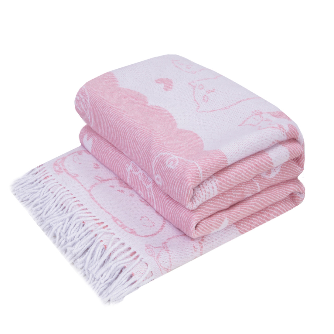 Katoenmix plaid met katten en kittens