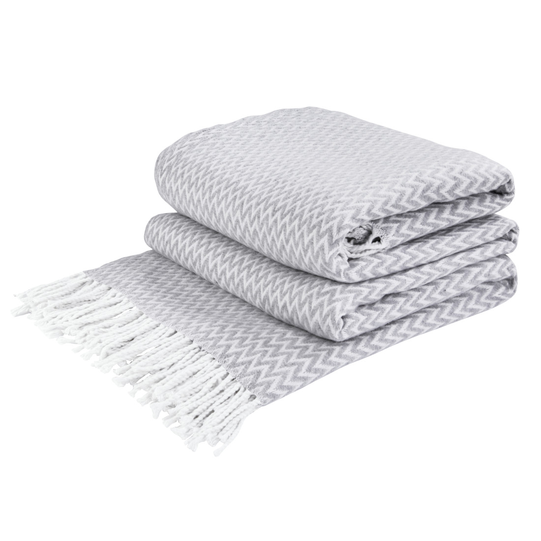 Katoenmix plaid met hoekchevron