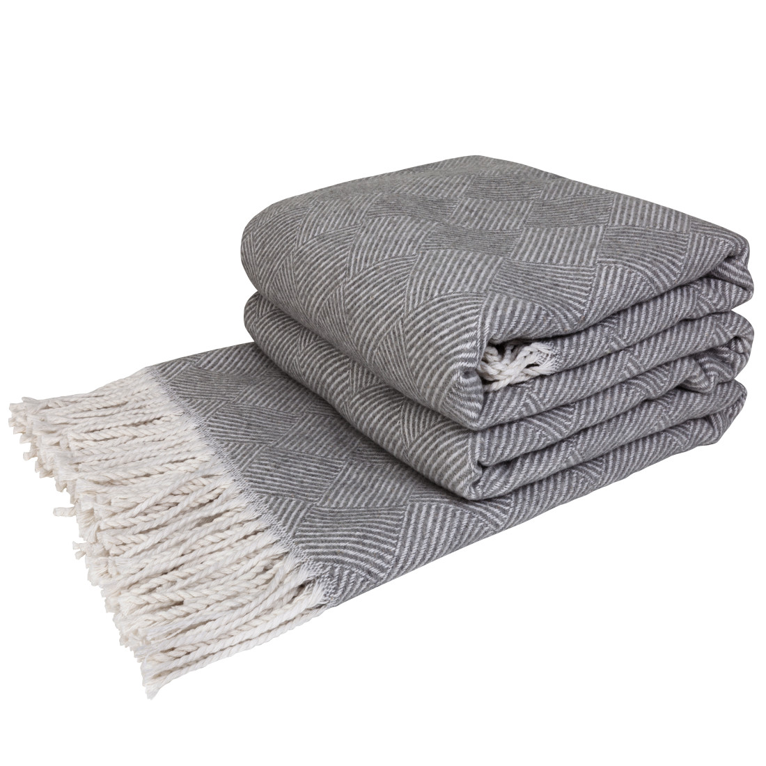 Katoenmix plaid met parallelle lijnen