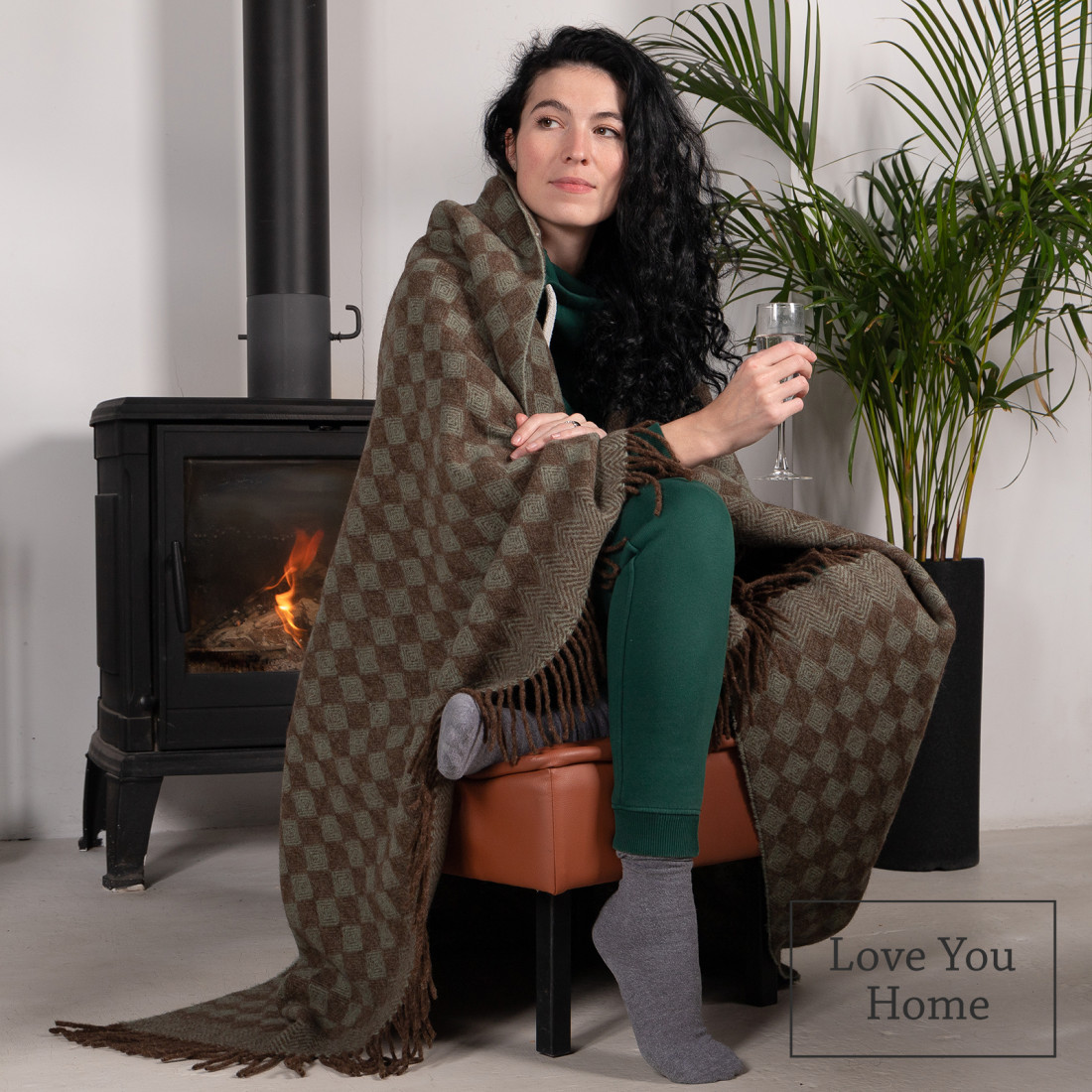 Plaid van zuivere scheerwol met ruitenpatroon · 6