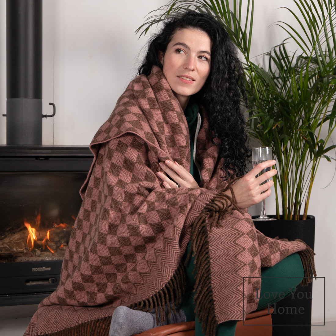 Plaid van zuivere scheerwol met ruitenpatroon · 6
