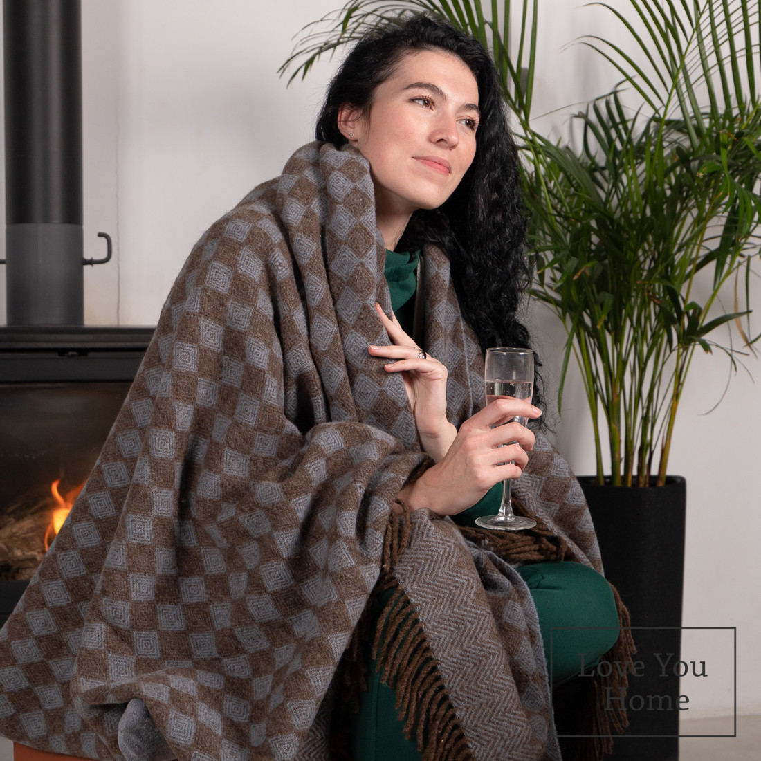 Plaid van zuivere scheerwol met ruitenpatroon · 6