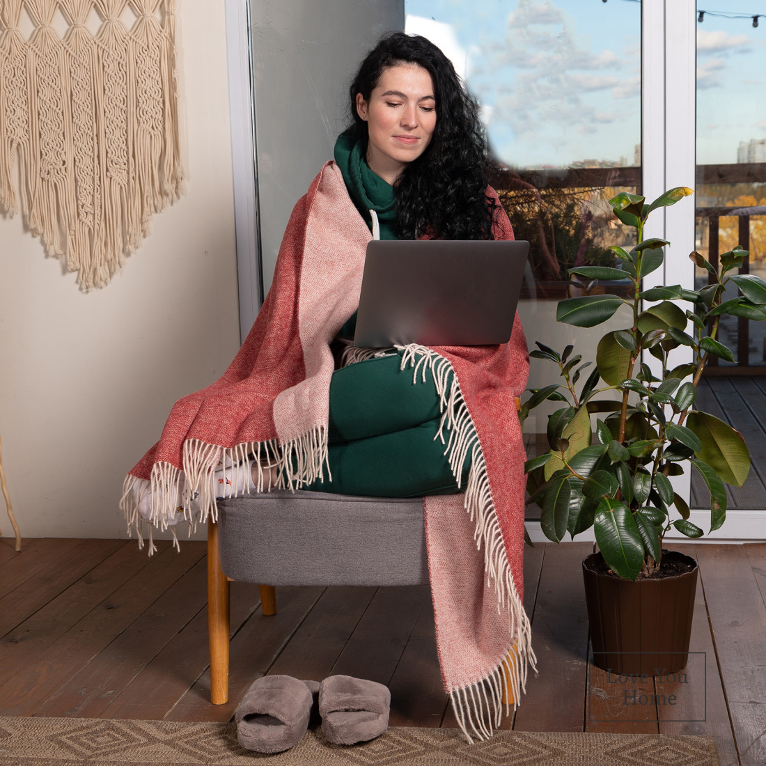 Dubbelzijdige merino plaid · 4