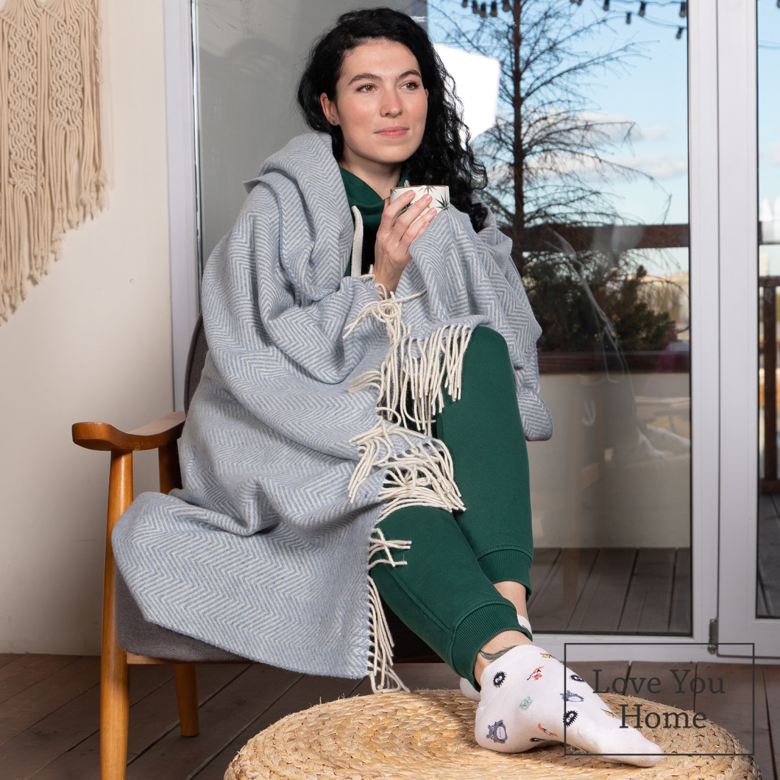 Merino plaid met hoekchevron · 4