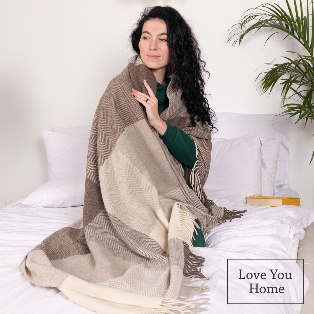 Merino plaid met blokken in kleurverloop · 5