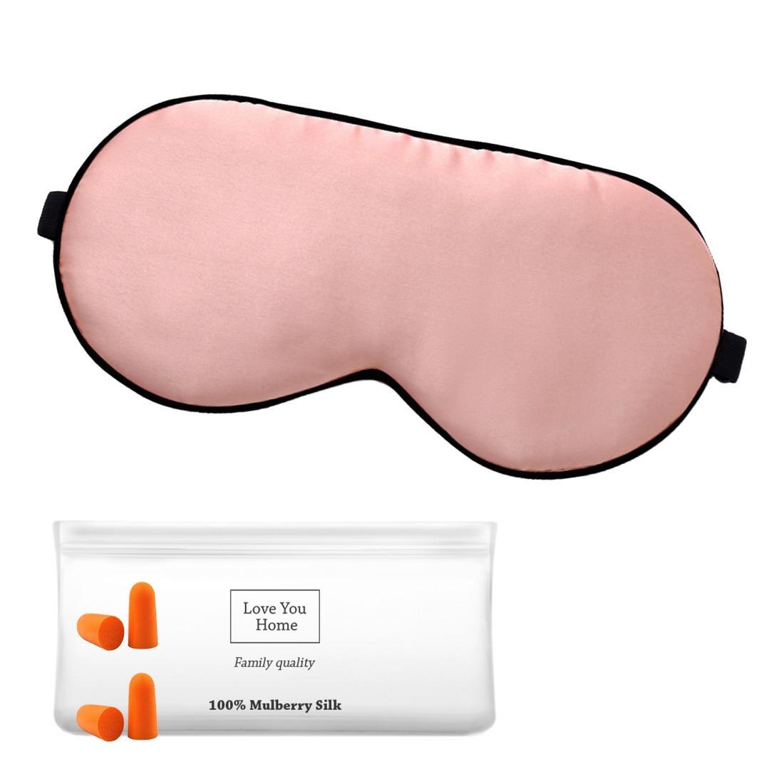Zijden slaapmasker 22 momme met oordopjes